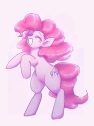 Size: 768x1024 | Tagged: safe, artist:xp_r6, pinkie pie, earth pony, pony, cute, eyes closed, female, mare, simple background, smiling, solo