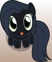 Size: 1198x1415 | Tagged: safe, artist:badumsquish, derpibooru exclusive, part of a set, oc, oc only, oc:albany, earth pony, pony, :p, badumsquish's kitties, ban pony, derpibooru, derpibooru ponified, female, looking at you, looking up, meta, ponified, recolor, sitting, smiling, solo, tongue out