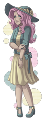 Size: 1900x4960 | Tagged: safe, artist:kikirdcz, fluttershy, human, clothes, female, humanized, simple background, solo, transparent background