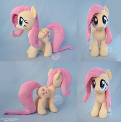 Size: 2984x3011 | Tagged: safe, artist:sewyouplushiethings, fluttershy, pony, cute, irl, photo, plot, plushie, shyabetes, solo