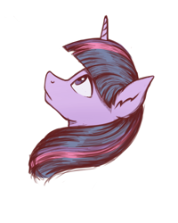 Size: 1600x2000 | Tagged: safe, artist:vistamage, derpibooru import, twilight sparkle, pony, unicorn, female, mare, multicolored mane, purple coat, sketch, solo