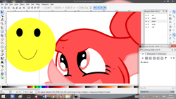 Size: 1366x768 | Tagged: safe, oc, oc only, oc:downvote, earth pony, pony, derpibooru, derpibooru ponified, inkscape, meta, ponified, smiley face, solo, vector, windows, windows 8, windows 8.1, wip