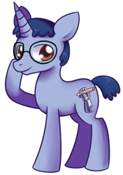 Size: 627x889 | Tagged: safe, artist:solar-slash, oc, oc only, pony, unicorn, glasses, john joseco, male, ponified, simple background, solo, stallion, transparent background