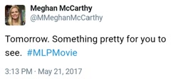 Size: 538x242 | Tagged: safe, my little pony: the movie, don't believe her lies, meghan mccarthy, meghan mccarthy hype train, meta, text, twitter