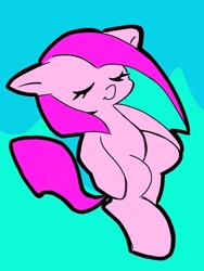 Size: 908x1210 | Tagged: safe, artist:asg, pinkie pie, earth pony, pony, eyes closed, female, mare, simple background, solo