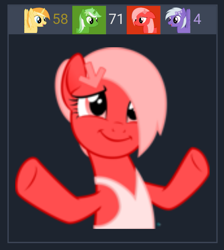 Size: 719x803 | Tagged: safe, oc, oc only, oc:downvote, pony, derpibooru, derpibooru ponified, meme, meta, ponified