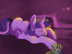 Size: 1600x1200 | Tagged: safe, artist:popturt, derpibooru import, smarty pants, twilight sparkle, twilight sparkle (alicorn), alicorn, pony, sleeping, solo