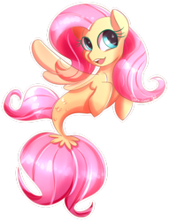 Size: 600x784 | Tagged: safe, artist:paintcoloryt, fluttershy, seapony (g4), cute, female, open mouth, seaponified, seapony fluttershy, shyabetes, signature, simple background, solo, species swap, transparent background