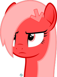 Size: 1400x1915 | Tagged: safe, artist:arifproject, oc, oc only, oc:downvote, earth pony, pony, bust, derpibooru, derpibooru ponified, frown, hair over one eye, hairclip, meta, ponified, portrait, simple background, solo, transparent background, unamused, vector