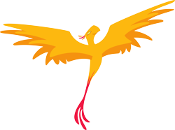 Size: 4421x3290 | Tagged: dead source, safe, artist:catnipfairy, peewee, phoenix, older, simple background, solo, spread wings, transparent background, vector