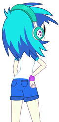 Size: 1500x3100 | Tagged: safe, artist:sketchmcreations, dj pon-3, vinyl scratch, equestria girls, legend of everfree, rear view, simple background, solo, transparent background, vector