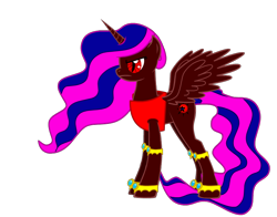 Size: 830x650 | Tagged: safe, artist:warmwheati, derpibooru import, twilight sparkle, twilight sparkle (alicorn), alicorn, pony, pony creator, corrupted, corrupted twilight sparkle, final form, nightmare twilight, nightmarified, red eyes, simple background, slit eyes, transparent background