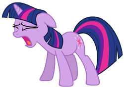 Size: 4630x3336 | Tagged: safe, artist:estories, derpibooru import, twilight sparkle, unicorn twilight, unicorn, crying, sad, screaming, simple background, solo, transparent background, vector, yelling