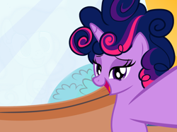 Size: 3589x2691 | Tagged: safe, artist:badumsquish, derpibooru exclusive, twilight sparkle, oc, oc:hape ghost, ghost, ghost pony, pony, alternate hairstyle, bedroom eyes, curly hair, day, derpibooru, derpibooru theme illusion, eyes on the prize, female, golden oaks library, grin, haunted, hoof hold, illusion, imminent hape, imminent snuggles, incoming hug, invisible, lidded eyes, messy mane, meta, moon, night, open mouth, selfie, smiling, squee, stars, when you see it, window