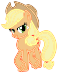 Size: 4771x6062 | Tagged: safe, artist:stay gold, applejack, earth pony, pony, absurd resolution, eyestrain warning, neon, png, simple background, transparent background