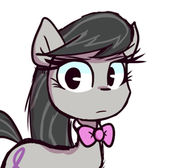 Size: 747x732 | Tagged: safe, artist:lilboulder, octavia melody, earth pony, pony, bowtie, female, looking at you, mare, simple background, solo, white background