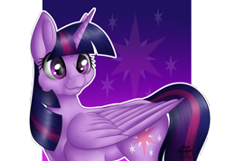 Size: 3500x2500 | Tagged: safe, artist:starmoonlightfox, derpibooru import, twilight sparkle, twilight sparkle (alicorn), alicorn, pony, smiling, solo