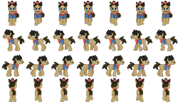 Size: 448x256 | Tagged: safe, artist:blackliquidsrw, sheriff silverstar, hat, male, rpg, rpg maker, rpg maker vx ace, simple background, solo, sprite, sprite sheet, walking, white background