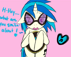 Size: 5000x4000 | Tagged: safe, artist:yoichi-hayabusa, dj pon-3, vinyl scratch, pony, unicorn, absurd resolution, floppy ears, heart, looking at you, solo