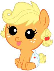 Size: 2380x3146 | Tagged: safe, artist:theirishbronyx, applejack, earth pony, pony, apple family reunion, babyjack, female, foal, solo, vector, vector trace