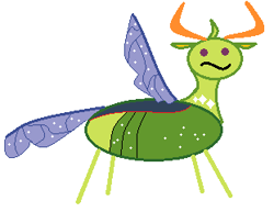 Size: 311x240 | Tagged: safe, artist:watermelon changeling, derpibooru exclusive, thorax, changedling, changeling, to where and back again, 1000 hours in ms paint, :s, king thorax, masterpiece, ms paint, simple background, solo, spread wings, stick figure, wavy mouth, white background