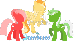 Size: 2600x1437 | Tagged: safe, artist:arifproject, oc, oc only, oc:downvote, oc:favourite, oc:upvote, alicorn, earth pony, pony, unicorn, alicorn oc, derpibooru, derpibooru logo, derpibooru ponified, female, flying, hooves, horn, lineless, logo, mare, meta, minimalist, modern art, ponified, raised hoof, simple background, transparent background, vector, wings, wip