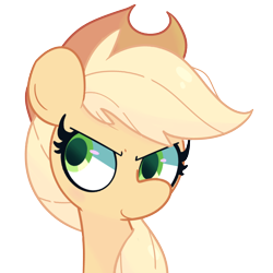 Size: 850x850 | Tagged: safe, artist:turtlefarminguy, applejack, earth pony, pony, bust, cowboy hat, female, hat, mare, portrait, simple background, smiling, solo, stetson, transparent background