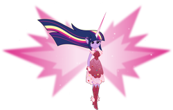 Size: 8628x5491 | Tagged: safe, artist:orin331, derpibooru import, twilight sparkle, twilight sparkle (alicorn), alicorn, equestria girls, absurd resolution, alternate universe, clothes, daydream shimmer, daydream sparkle, daydream-ified, dream sparkle, dress, elf ears, flash puppet, solo