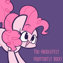 Size: 2000x2000 | Tagged: safe, artist:typhwosion, pinkie pie, earth pony, pony, female, mare, motivational, simple background, solo