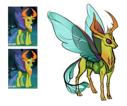 Size: 1000x833 | Tagged: safe, artist:28gooddays, edit, edited screencap, screencap, thorax, changedling, changeling, to where and back again, changeling king, cropped, king thorax, simple background, sketch, white background