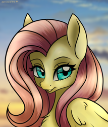 Size: 2880x3368 | Tagged: safe, artist:chickenbrony, fluttershy, pegasus, pony, beautiful, cute, female, looking at you, mare, shyabetes, smiling, solo