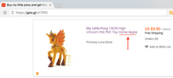 Size: 1462x662 | Tagged: safe, applejack, alicorn, pony, alicornified, aliexpress, applecorn, bootleg, chinese knock-off, horse apples, merchandise, princess applejack, race swap, toy