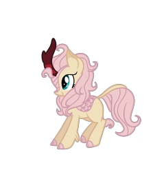 Size: 1155x1193 | Tagged: safe, artist:andromedasparkz, fluttershy, kirin, female, kirin fluttershy, kirin-ified, simple background, solo, species swap, standing, transparent background