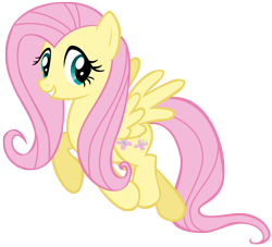 Size: 5007x4543 | Tagged: safe, artist:andoanimalia, fluttershy, pegasus, pony, may the best pet win, absurd resolution, cute, female, simple background, smiling, solo, transparent background, trotting, vector