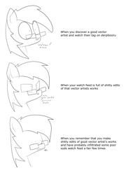 Size: 2893x4092 | Tagged: safe, artist:moonatik, derpibooru exclusive, oc, oc only, oc:moonatik, pony, derpibooru, dialogue, glasses, meme, meta, sketch, smiling, solo, vulgar, wow! glimmer