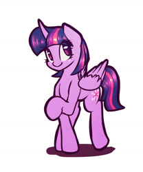 Size: 2000x2400 | Tagged: safe, artist:elzzombie, twilight sparkle, twilight sparkle (alicorn), alicorn, pony, cute, simple background, solo, twiabetes, white background