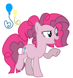 Size: 1600x1700 | Tagged: safe, artist:hunterartist, pinkie pie, pony, alternate cutie mark, alternate design, simple background, solo, white background