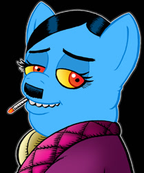 Size: 652x780 | Tagged: safe, artist:curtsibling, cigarette, pony hitler, simple background, smoking, solo