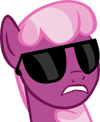 Size: 340x415 | Tagged: safe, cheerilee, earth pony, pony, dat butt, female, lip bite, mare, meme, simple background, solo, sunglasses, white background