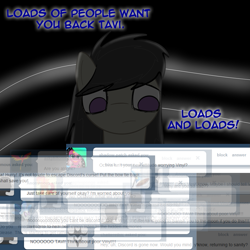 Size: 801x801 | Tagged: safe, artist:erthilo, octavia melody, earth pony, pony, ask octavia, discorded, female, mare, no pupils, solo