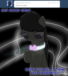 Size: 801x894 | Tagged: safe, artist:erthilo, octavia melody, earth pony, pony, ask octavia, bowtie, discorded, female, mare, no pupils, solo