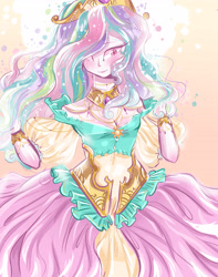 Size: 3700x4700 | Tagged: safe, artist:mrrowerscream, princess celestia, equestria girls, absurd resolution, clothes, dress, female, solo