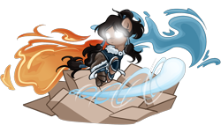 Size: 1614x914 | Tagged: safe, artist:secret-pony, earth pony, pony, air, avatar state, earth, epic, female, fire, glowing eyes, korra, mare, ponified, solo, the legend of korra, water