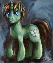 Size: 1260x1500 | Tagged: safe, artist:buttercupsaiyan, oc, oc only, pony, unicorn, grin, male, smiling, solo, stallion