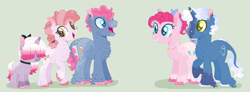 Size: 1024x376 | Tagged: safe, artist:givolpon, pinkie pie, pokey pierce, earth pony, pony, family, female, male, offspring, parent:pinkie pie, parent:pokey pierce, parents:pokeypie, pokeypie, shipping, straight