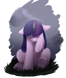 Size: 939x1108 | Tagged: safe, artist:maria-fly, derpibooru import, edit, twilight sparkle, crying, floppy ears, sad, simple background, solo, transparent background