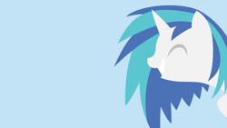 Size: 1920x1080 | Tagged: safe, artist:bluepedro, dj pon-3, vinyl scratch, pony, unicorn, minimalist, modern art, solo, wallpaper