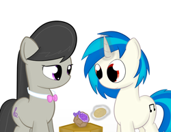 Size: 700x539 | Tagged: safe, artist:erthilo, dj pon-3, octavia melody, vinyl scratch, earth pony, pony, ask octavia, rock, wrong eye color