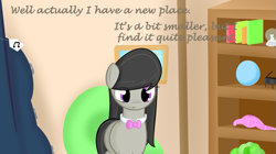 Size: 901x505 | Tagged: safe, artist:erthilo, octavia melody, earth pony, pony, ask octavia, black mane, female, gray coat, mare, solo