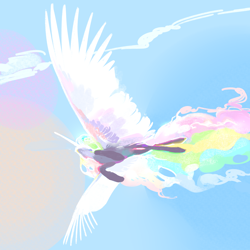 Size: 4000x4000 | Tagged: safe, artist:yanisfucker, princess celestia, alicorn, pony, absurd resolution, female, flying, from below, gradient background, large wings, mare, praise the sun, sky, solo, spread wings, wings